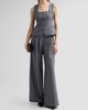 Toccin Women's Yara Melange Suiting Zip Vest - 2