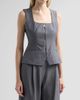 Toccin Women's Yara Melange Suiting Zip Vest - 4