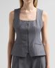 Toccin Women's Yara Melange Suiting Zip Vest - 5