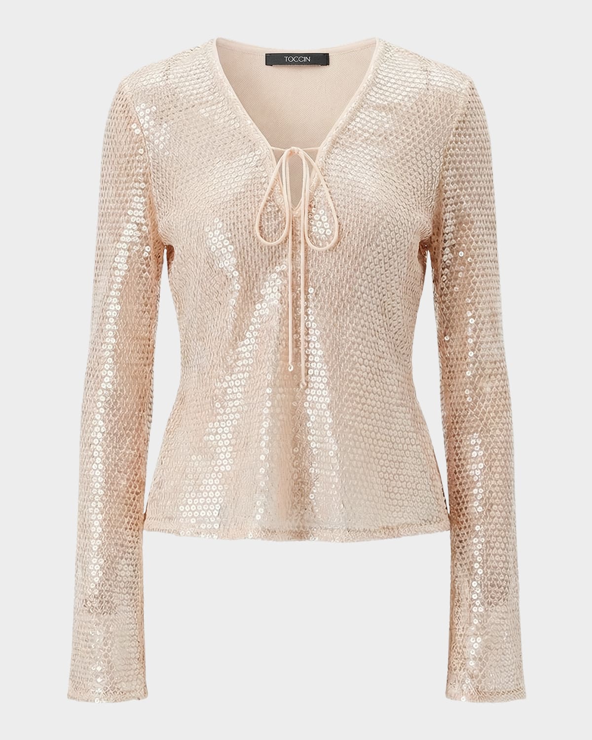 Toccin Zuri Sequined V-Neck Top