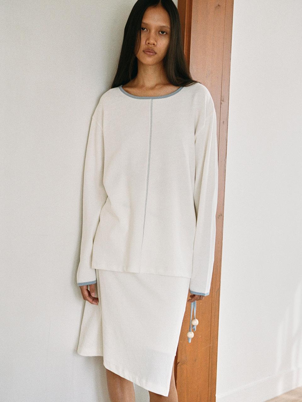 Tocoll Banding Long Sleeve T-Shirt [Blue]