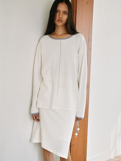 Tocoll Banding Long Sleeve T-Shirt [Blue]