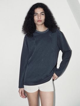 Tocoll Point Stitch Long Sleeve Top - Charcoal