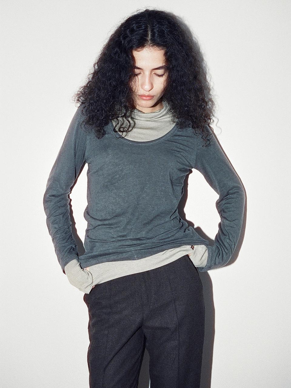 Tocoll Round Neck Long Sleeve - Khaki