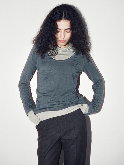 Tocoll Round Neck Long Sleeve - Khaki