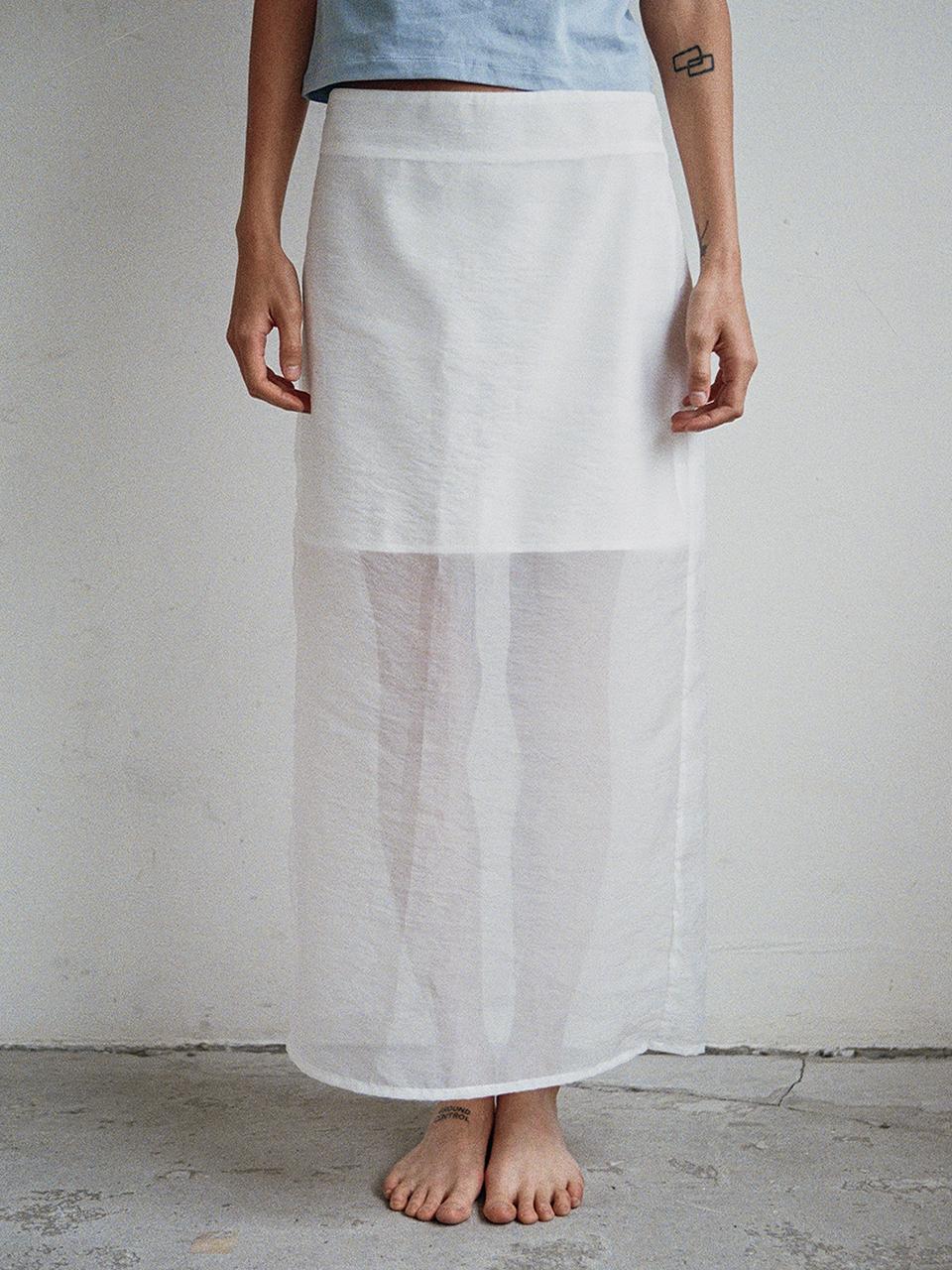 Tocoll Shimmer Skirt - White