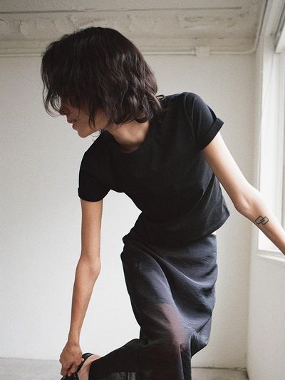 Tocoll Turn Up Top - Black