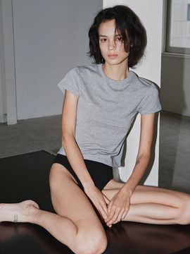 Tocoll Turn Up Top - Grey