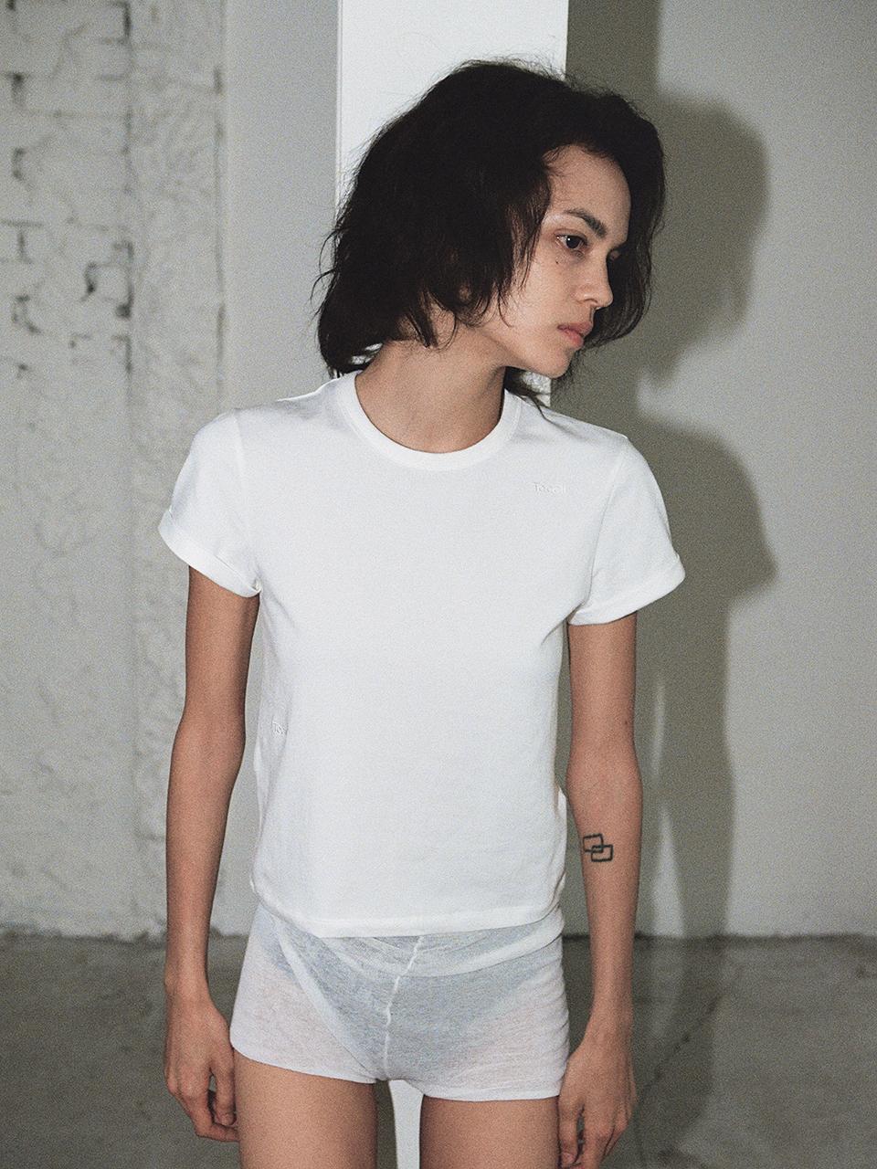 Tocoll Turn Up Top - White