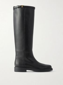 TOD'S Gomma embellished leather knee boots