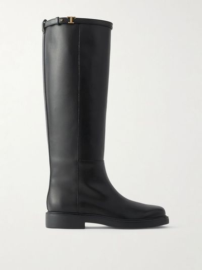 TOD'S Gomma embellished leather knee boots