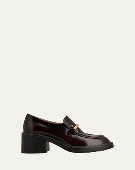 Tod's Gomma Leather Block-Heel Loafers