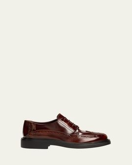 Tod's Gomma Leather Wing-Tip Oxford Loafers
