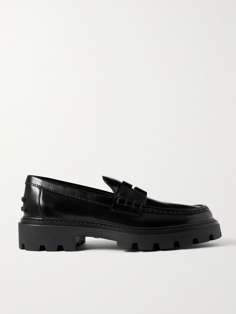 TOD'S Gomma Pesante glossed-leather loafers