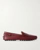 TOD'S Gommino textured-leather loafers - 1