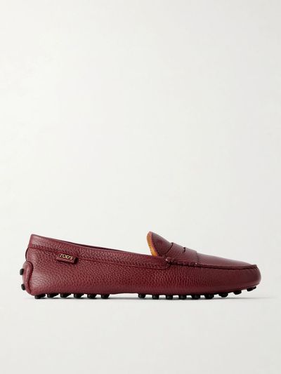 TOD'S Gommino textured-leather loafers