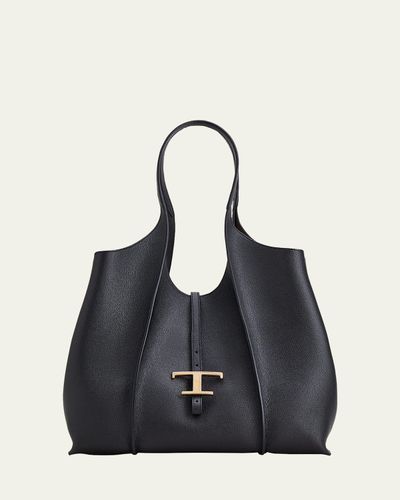 Tod's Medium Leather T Timeless Tote Shopping Bag
