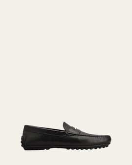 Tod's Men's Leather Moc-Toe Penny Loafers