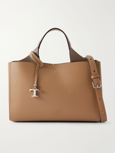 TOD'S Mini textured-leather tote