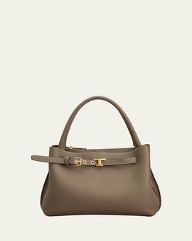 Tod's T Timeless Belted Leather Top-Handle Bag