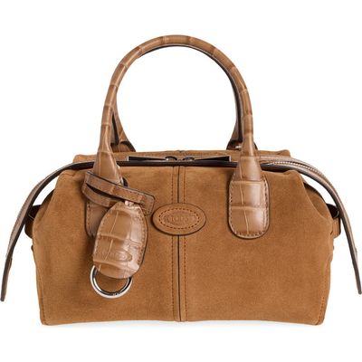 Tod's Tod's Bauletto Mini Croc Embossed Leather Crossbody Bag