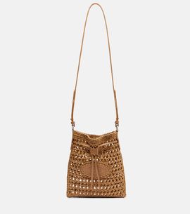 Tod's Tod's EBL Mini raffia-effect bucket bag