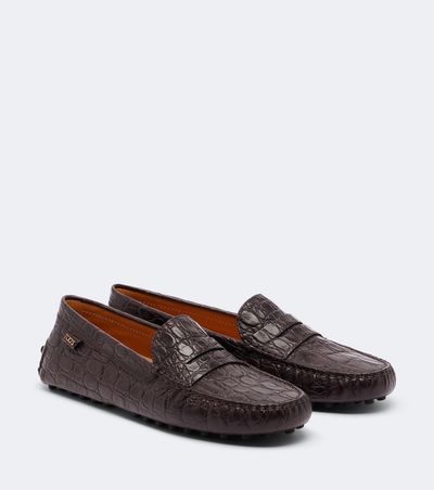 Tod's Tod's Gommino croc-effect leather driving shoes