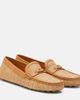 Tod's Tod's Gommino leather-trimmed raffia loafers - 1