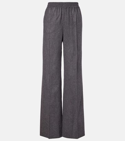 Tod's Tod's High-rise wool and cashmere wide-leg pants
