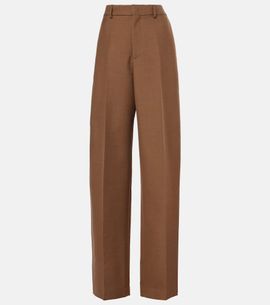 Tod's Tod's High-rise wool twill wide-leg pants