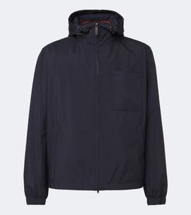 Tod's Tod's Leather-trimmed raincoat