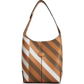 Tod's Tod's Millerighe Stripe Leather Tote