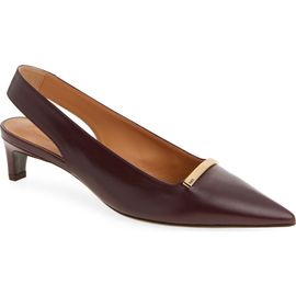 Tod's Tod's Pointed Toe Kitten Heel Slingback Pump