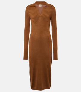 Tod's Tod's Ribbed-knit silk and cotton polo dress
