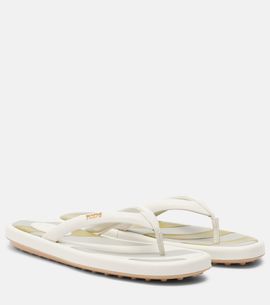 Tod's Tod's Striped leather thong sandals