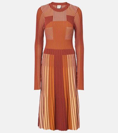 Tod's Tod's Striped plissÃ© midi dress