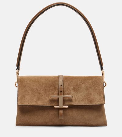 Tod's Tod's T Timeless Small suede shoulder bag