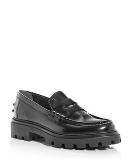 Tod's Tod's Women's Gomma Pesante Leather Penny Loafers