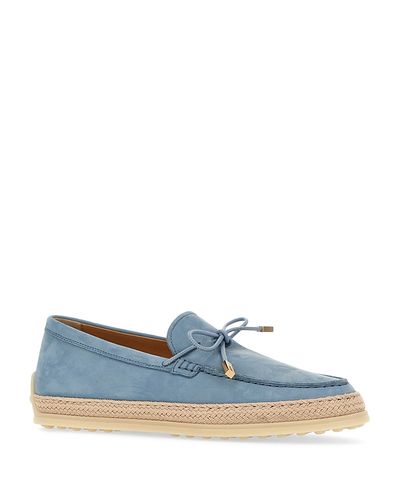 Tod's Tod's Women's Nubuck Leather Espadrille Loafers