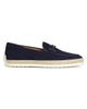 Tod's Women's Double-T Ring Suede & Raffia Loafers - 1