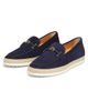 Tod's Women's Double-T Ring Suede & Raffia Loafers - 2