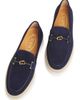Tod's Women's Double-T Ring Suede & Raffia Loafers - 4