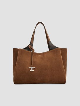 Tod's Women's Medium Logo Suede Tote Bag
