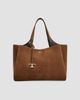 Tod's Women's Medium Logo Suede Tote Bag - 6