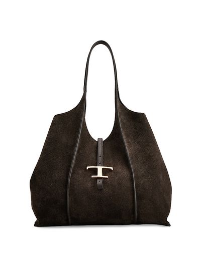 Tod's Women's Medium Suede Shopping Tote Bag