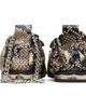 Toga Pulla Toga Pulla Beige & Brown Embossed Snake Ballerina Loafers - 2