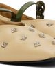 Toga Pulla Toga Pulla Beige & Khaki Mary Jane Ballerina Flats - 4