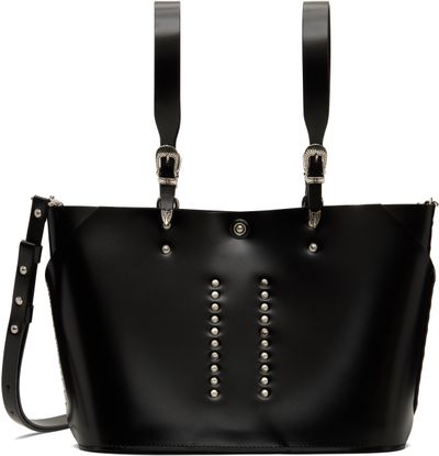 Toga Pulla Toga Pulla Black Big Leather Tote