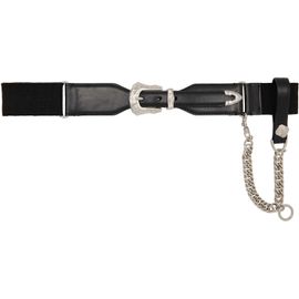 Toga Pulla Toga Pulla Black Leather Chain Belt