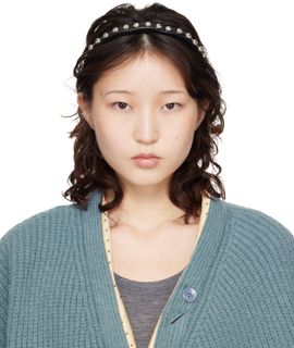 Toga Pulla Toga Pulla Black Leather Headband